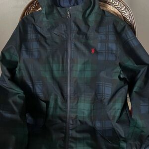 Polo by Ralph Lauren Navy and Yellow Plaid Jacket
